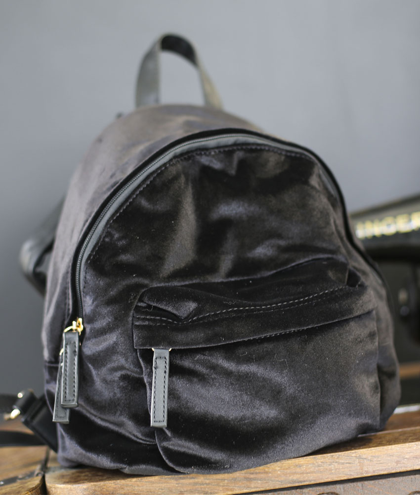 sac noir velours