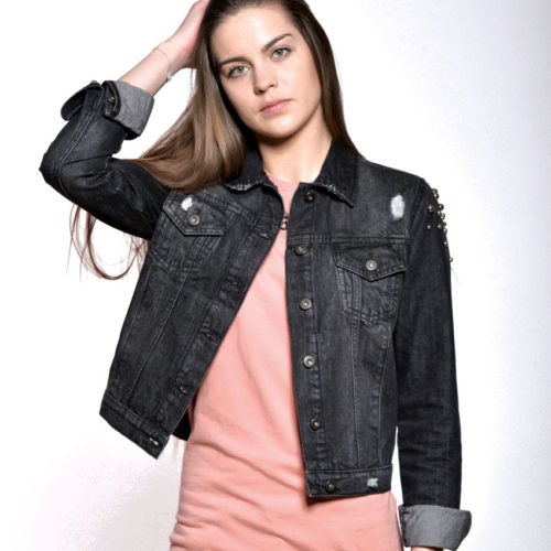 veste en jean noir clou femme veste en jean noir clou femme