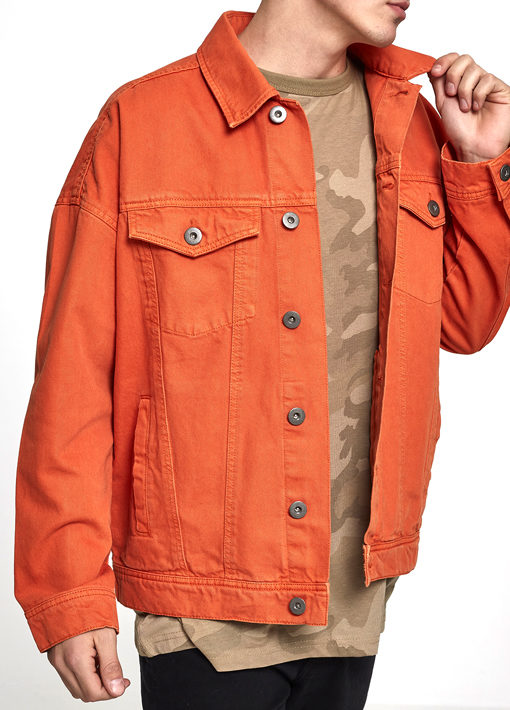 Veste jean orange homme Clearance